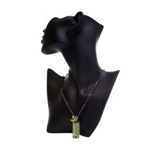 루이 비통 중고 2021 팔라듐 도금 모노그램 메시지 인 어 보틀 펜던트 코스튬 네크리스