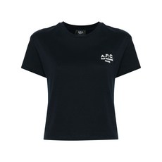 A.P.C. 로고 자수 코튼 티셔츠