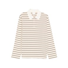 A.P.C. 스트라이프 긴소매 폴로 셔츠
