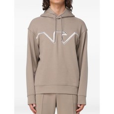 엠포리오아르마니 로고 자수 후디