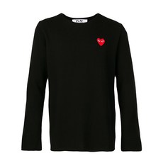 꼼데가르송플레이 로고 패치 스웨터