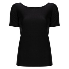 알랭폴 로고 자수 보트 넥 티셔츠