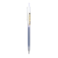 原子筆 按壓筆 0.5mm 中性筆 可換筆芯, 藍, 1入