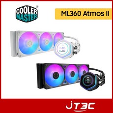 Cooler Master MasterLiquid Atmos II LCD ARGB 360mm 水冷散熱器, 白, 1個