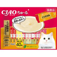 CIAO ちゅ~る 貓肉泥綜合包 雞肉 蟹肉 魷魚 甜蝦口味 40入 14g, 40個, SC-133雞肉口味(40入)