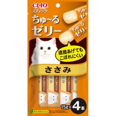 CIAO 寒天肉泥 貓咪點心 15g 貓零食, 4個, TSC-123雞肉