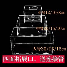 亞克力觀察巢穴 蟻巢活動區餵食盒 帶連接管, 1個, 大號