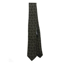 칼 라거펠트 기하학 패턴 실크 넥타이