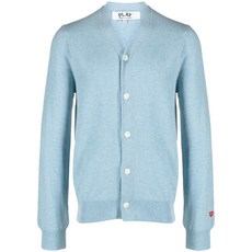 꼼데가르송플레이 V넥 버튼 가디건