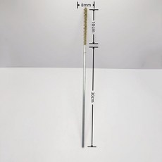 管道刷 銅絲鋼絲內孔清潔刷 管道除銹拋光去毛刺, 1個, 8mm銅絲刷+30公分加長杆