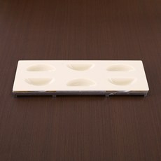 新款家用廚房小工具不沾易清洗神器鋁合金模具三角形孔包餃子模具, 1個, 半圓形模具:乳白色