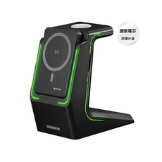 IDEAMON 電力黑客行動電源充電座 固態電芯, 極光黑-固態電芯, 電力黑客