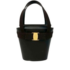 페라가모 중고 2010-2026 Leather Vara Bow Top Handle bucket bag