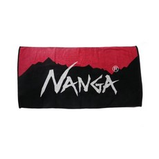 NANGA 戶外露營運動毛巾 純棉吸水親膚浴巾, 紅黑, 1個