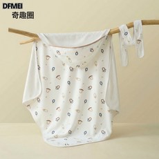 DFMEI 包被新生兒純棉嬰兒抱被雙層加厚包單初生寶寶產房裹巾大尺寸外出, 奇趣圈【360g】