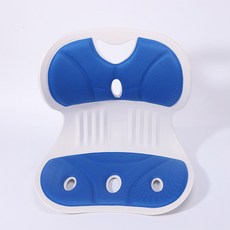 歐聖安心選 通款護腰坐墊 久坐神器 人體工學記憶棉靠墊 矯正坐姿 辦公室椅墊, 湖水藍