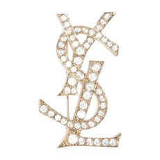 생 로랑 중고 1980-2000 로고 장식 브로치