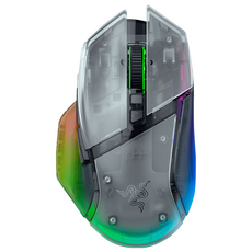 Razer 雷蛇 Basilisk V3 Pro 35K 巴塞利斯蛇 無線滑鼠 Phantom 白 4向滾輪 電競滑鼠, 透明/RGB 燈效, 主商品