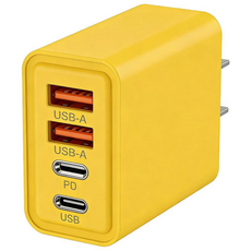 手機充電器 2PD+2USB 多連接埠快速充電器 多USB接口 旅行便攜 廣泛相容, 多口充電頭1, 1個, 1吋