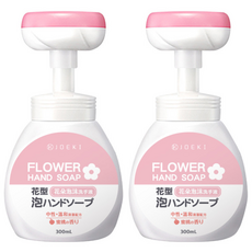 JOEKI花型泡泡洗手乳 蜜桃香 溫和潔淨 花朵造型按壓, 2件, 300ml