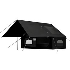 【Sky Expan】免搭建充氣帳 防曬防暴雨 6-8人帳 氣柱帳 免搭建帳篷 充氣速搭帳 露營帳篷 野餐帳篷 快速帳篷, 1個, 黑色, 黑色