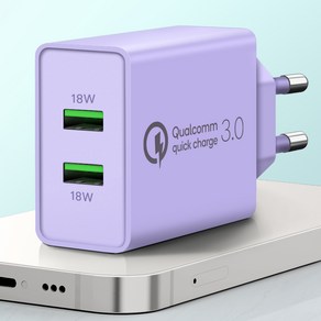 홈플래닛 퀄컴 공식인증 QC3.0 18W 고속충전기 + C타입 충전케이블 1.2