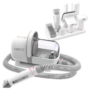 디클펫 반려동물 7in1 무선 진공 흡입 미용기 CLM1, 화이트, 1개