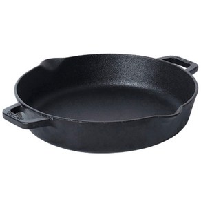 인덕션 프리시즈닝 무쇠 주물 양손 프라이팬, 26cm, 1개