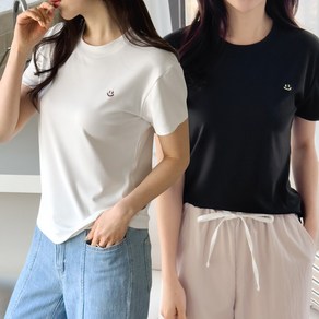 제이그린 여성 반팔티 반팔 티셔츠 2P