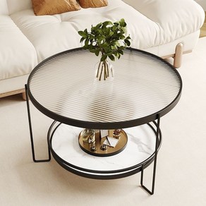 원형 소파테이블 북유럽 거실테이블 C-B040, 블랙