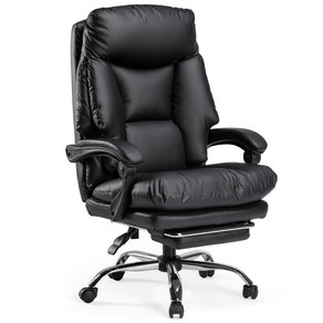 벤트론스 침대형 발받침 중역 사무용 의자, 블랙