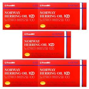 프롬바이오 노르웨이 헤링오일 100 30정, 30정, 5박스 - 기타건강식품 | 쿠팡
