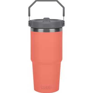 KEEP 플랫 스트로우 빨대 텀블러, 자몽, 600ml, 1개
