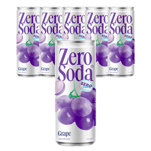 6 클룹 제로소다 포도, 250ml, 6개