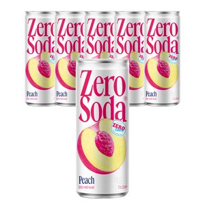 7 클룹 제로소다 복숭아, 250ml, 6개