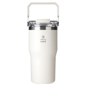 캐리보틀 듀얼플로우 탑핸들 텀블러, 크림, 630ml, 1개