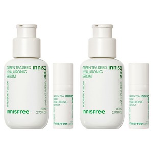 이니스프리 그린티 씨드 히알루론산 세럼 80ml + 10ml 세트, 2개