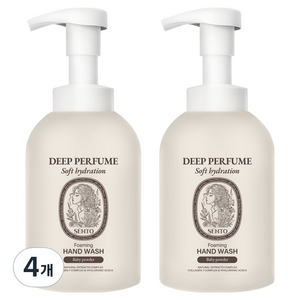 SENTO 딥퍼퓸 포밍 핸드워시 베이비파우더향, 510ml, 4개