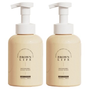 브라운라이프 저자극 모찌버블 핸드워시 베이비파우더향, 500ml, 2개