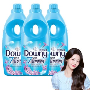 다우니 탈취파워 레몬그라스와 라일락 초고농축 섬유유연제 본품, 1.05L, 3개