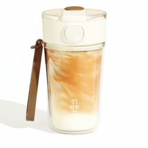 아블러 제로 - 쇠맛 나지 않는 강화유리 이중 투명 텀블러, 1개, 420ml, 아이보리