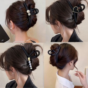 고고마켓 정품 진주 빅사이즈 헤어 집게핀 반묶음 올림머리