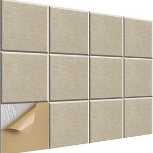 코지하다 접착식 방음판 흡음판 방음재 흡음재 소음방지 셀프시공 공간활용 30x30cm 9mm, 12개, 베이지