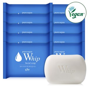C2Y 아쿠아 휩 페이셜 클렌징 세수비누, 100g, 10개입