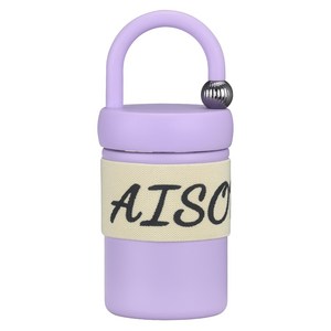 AISOUL 텀블러 보온 보냉 핸들 물병 400mL 스텐 내병 텀블러, 퍼플, 1개
