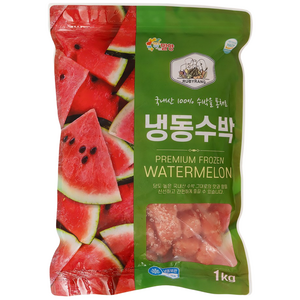 루비랑 국산 냉동 수박 다이스 수박주스 땡모반, 1개, 냉동수박 1kg
