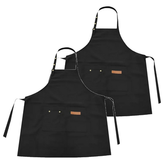 BOACUP 防潑水口袋圍裙, 黑色, 2件