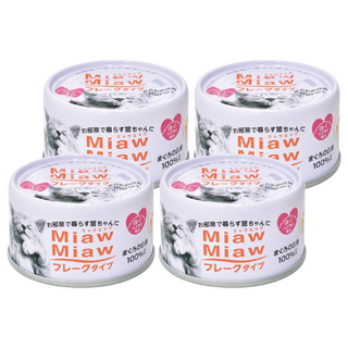 MIAWMIAW 妙喵 片狀貓罐頭, 鮪魚, 70g, 4罐