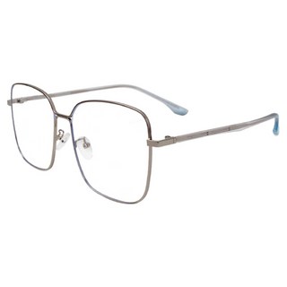 ALEGANT 未來感縷空金屬方框濾藍光眼鏡 粼光銀 時尚百搭, 144, 1個