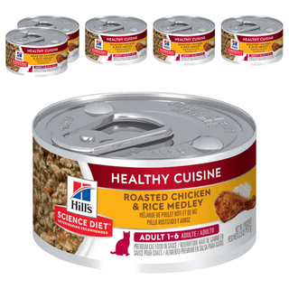 Hill's 希爾思 SCIENCE DIET 成貓 健康美饌主食罐頭, 香烤雞肉燴米飯, 79g, 6罐